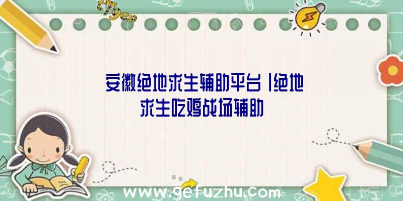 「安徽绝地求生辅助平台」|绝地求生吃鸡战场辅助